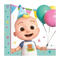 Serviettes Cocomelon 16,5 x 16,5 cm - 20 unités