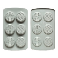 Moule en silicone duo cercles - 6 cavités