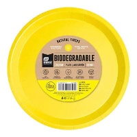 Assiettes en carton colorées de 17 cm - 12 unités