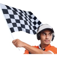 Drapeau à damier pour courses 45 x 30 cm