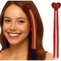 Mèche de cheveux 40 cm avec coeur