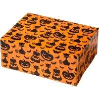 Boîte pour friandises à thème citrouilles et chats de 18 x 13,5 x 7,5 cm - Decora