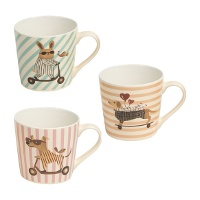Mug 400 ml chiens en trottinette - 1 unité