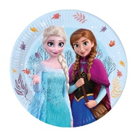 Assiettes Frozen bleues 23 cm - lot de 8