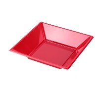 Assiettes creuses en plastique de 17 cm de couleur - 6 unités