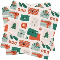 Serviettes de table de Noël à motifs de cadeaux