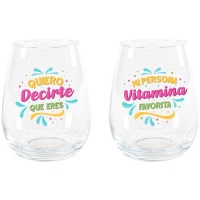 Verre de 520 ml Ma personne vitamine - 2 unités