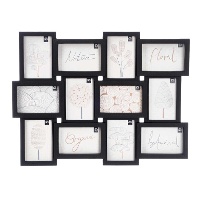 Cadre photo noir pour 12 photos 10 x 15 cm