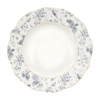 Assiette à dessert 20,4 cm - motif Versailles avec bord doré