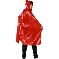 Cape satinée 140 cm à capuche pour adulte