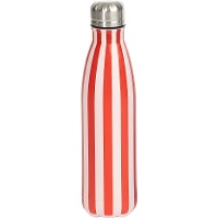 Bouteille 0,5 L à rayures rouges et blanches