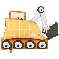 Ballon en forme d'excavatrice 93 x 68 cm