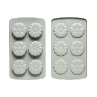 Moule en silicone de fleurs duo - 6 cavités