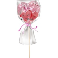 Brochette de nuage en forme de coeur rose de 13 g