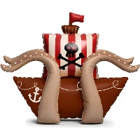 Ballon en forme de bateau pirate avec support, 120 x 91 cm