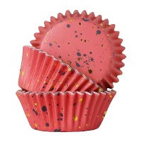 Capsules pour cupcakes avec éclaboussures dorées - PME - 30 unités