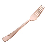 Fourchettes de 18,8 en plastique métallisé premium - 6 unités