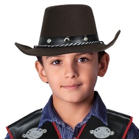 Chapeau de cow-boy enfant - marron foncé