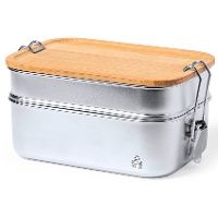 Boîte de 0,6 et 0,34 L en acier inoxydable avec 2 compartiments