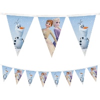 Fanions Frozen avec Elsa, Anna et Olaf - 1,8 m