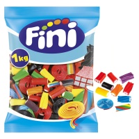 Sac assorti avec réglisse et disques de couleurs - Fini Mix réglisse brillant - 1 kg