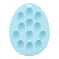 Moule à oeufs en silicone de 18 x 23 cm - wilton - 12 cavités