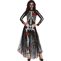Déguisement Catrina avec roses pour femme