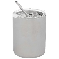 Verre de 0,38 L avec couvercle et paille