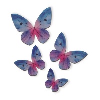 Gaufrettes de papillons colorés de 3 à 6 cm - Dekora - 79 unités