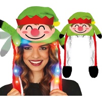 Bonnet de lutin de Noël à oreilles mobiles