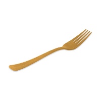 Fourchettes de 18,5 cm en plastique métallisé - 12 unités