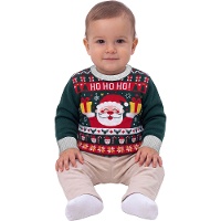 Pull de Noël Ho Ho Ho Santa Claus pour bébé