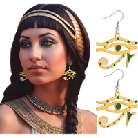 Boucles d'oreilles Œil d'Horus style Cléopâtre