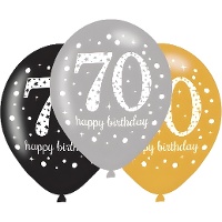 Ballons Bulles de Champagne anniversaire de 28 cm - Sempertex - 6 unités