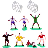 Décoration pour gâteau football avec buts - PME - 9 pièces