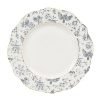 Assiette plate 27,5 cm, modèle Versalles avec bord doré