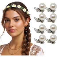 Perles à pince pour cheveux - 8 unités