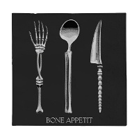 Serviettes de table Bone Apettit 16,5 x 16,5 cm - 20 pcs.