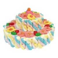 Tarte de bonbons en guimauve de deux étages de 500 g