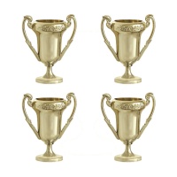 Coupes de champions mini dorées - 4 unités