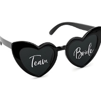 Lunettes coeur Bride to Be noires