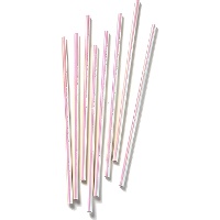Pailles en papier irisées - 12 unités