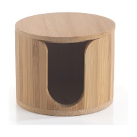 Boîte pour disques démaquillants en bambou