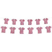 Guirlande de 12 maillots de l'Atlético de Madrid - rouge et blanc