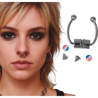 Faux piercings pour le nez - embouts assortis