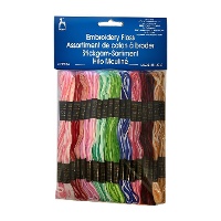 Fil à broder Mouliné de couleurs assorties 7 m - Pony - 36 échevettes