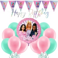 Ensemble de décoration pour fête Barbie - 22 pièces