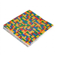 Serviettes Happy Birthday Lego de 16,5 x 16,5 cm - 12 unités