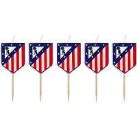 Bougies Atlético de Madrid - lot de 5