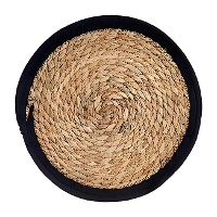 Set de table individuel de 30 cm en fibre naturelle avec bord - 1 unité
